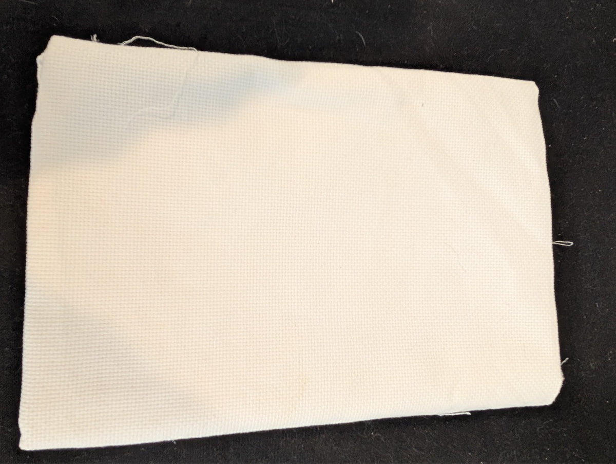 3 Pcs 14 Count Cream Off White Aida Cloth Cross Stitch Fabric Remnants Lot