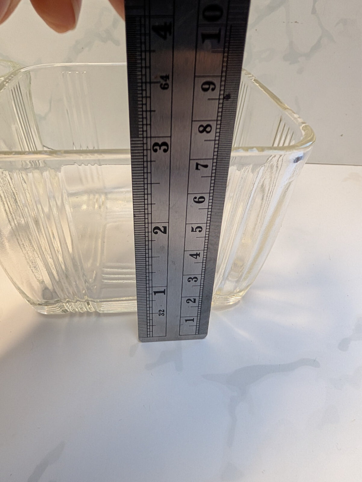 Anchor Hocking Clear Ribbed Refrigerator Dish Set Geometric Lids