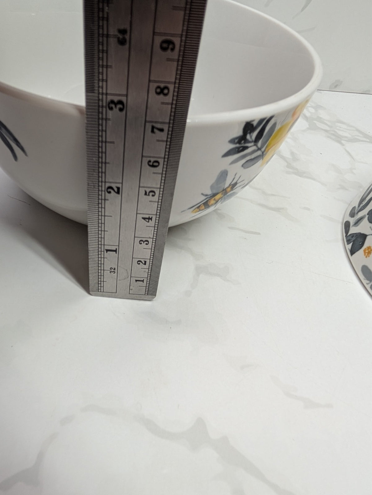 Royal Norfolk Bee Floral Cereal Bowls Set of 4 New Yellow Flowers 5.5"