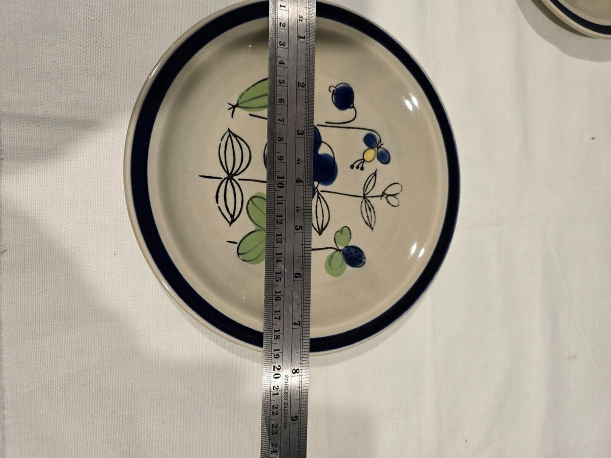 Set of 2 Quasar Petit Fleur Sy-9873R Salad Plate Stone Ware Japan Hand painted