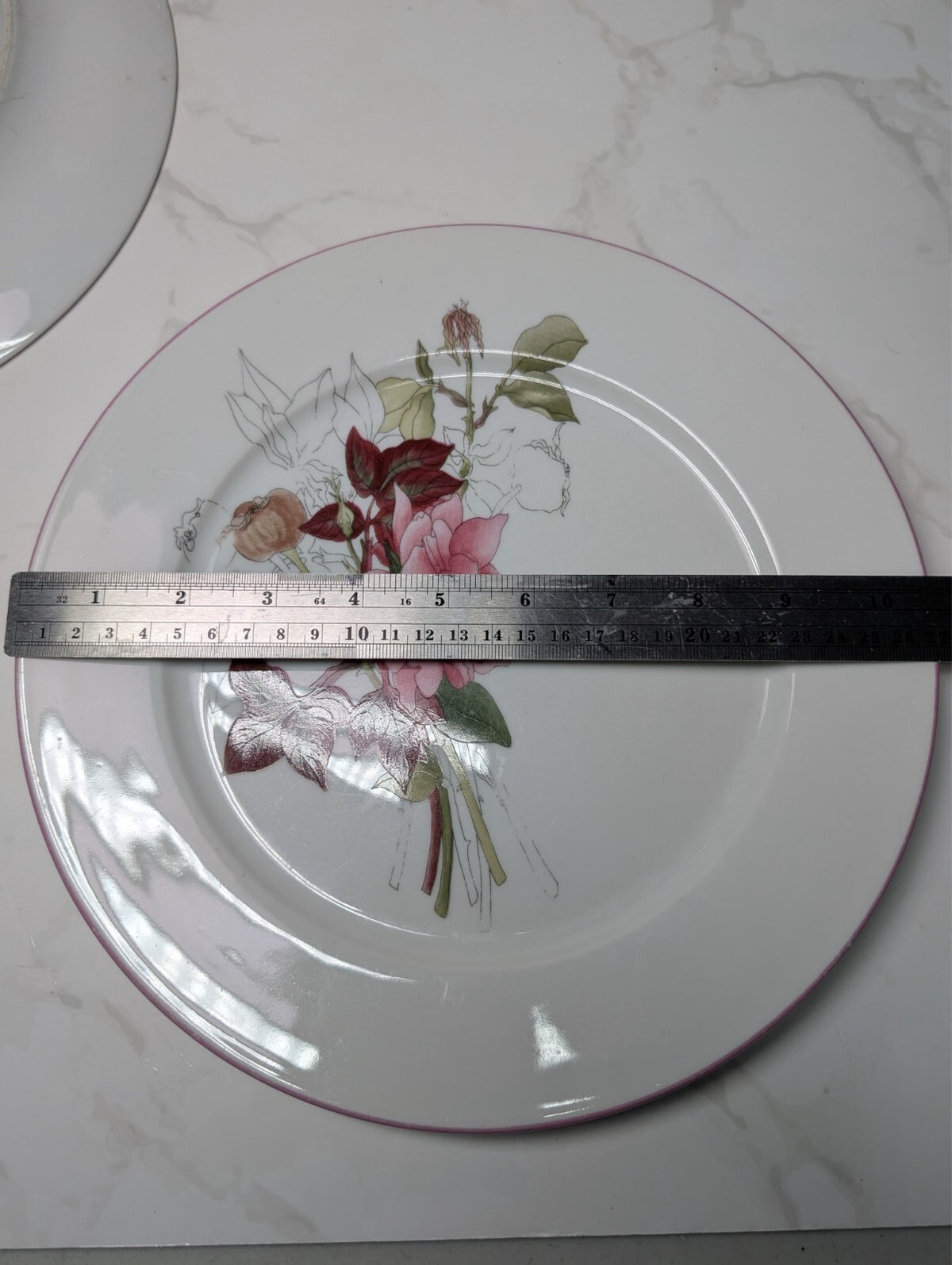 Block Spal Watercolors Western Rose Dinner Plates Set of 3 Mary Lou Goertzen