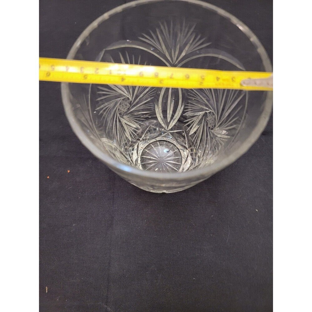 American Brilliant Hobstar/Pinwheel Cut Crystal/Glass Vase, ~1880-1900