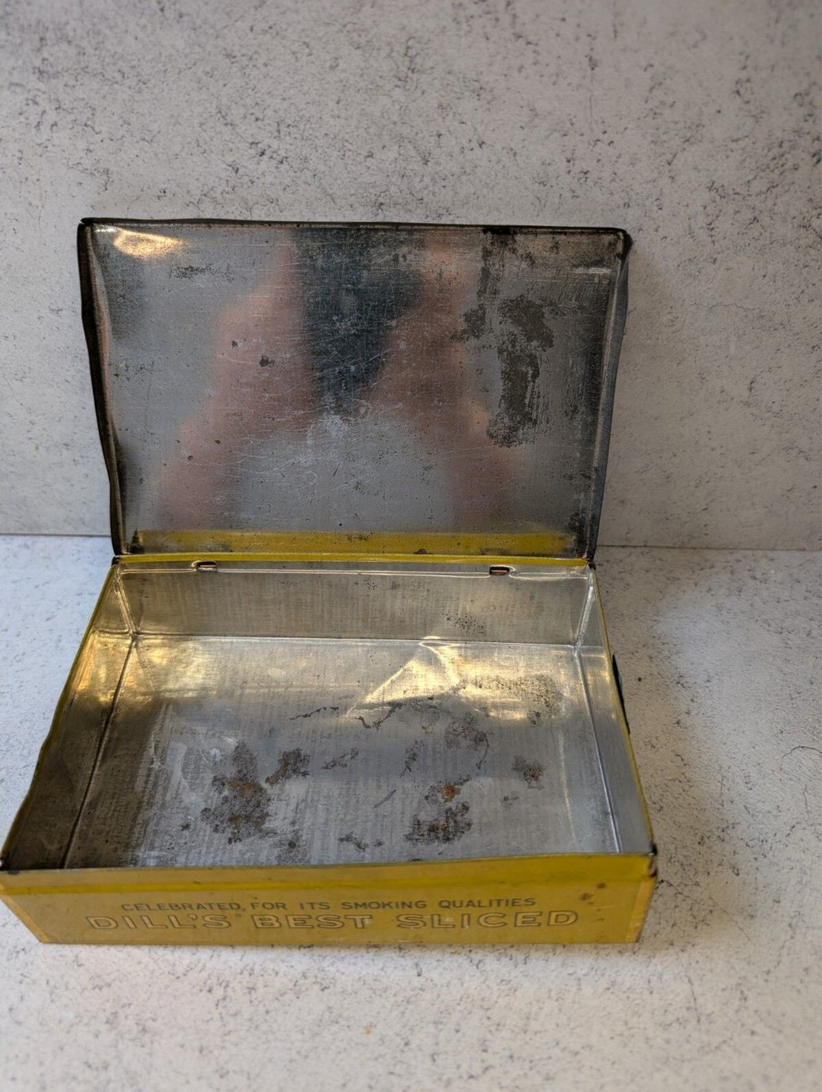Antique Dill's Best Sliced Tobacco Tin Richmond VA Litho Figural