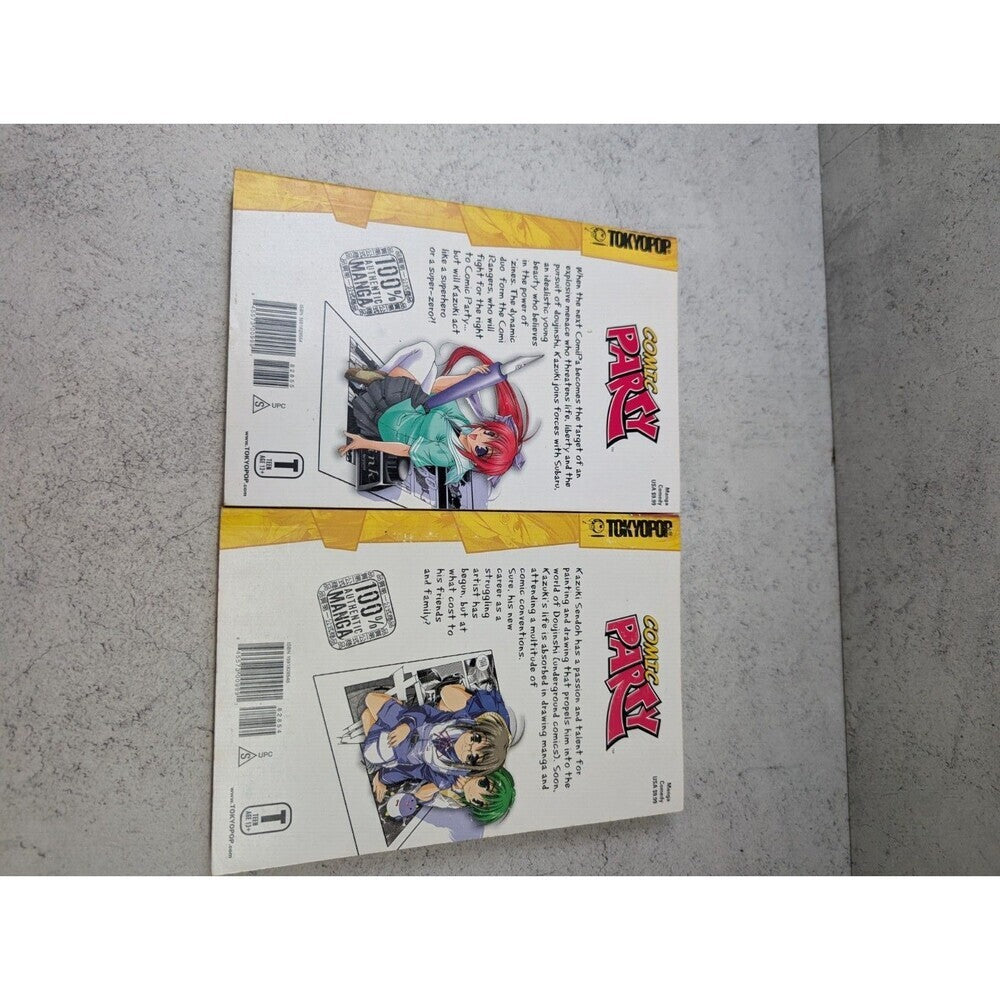 Comic Party Manga Vol. 1 2 Lot Tokyopop English Sekihiko Inui