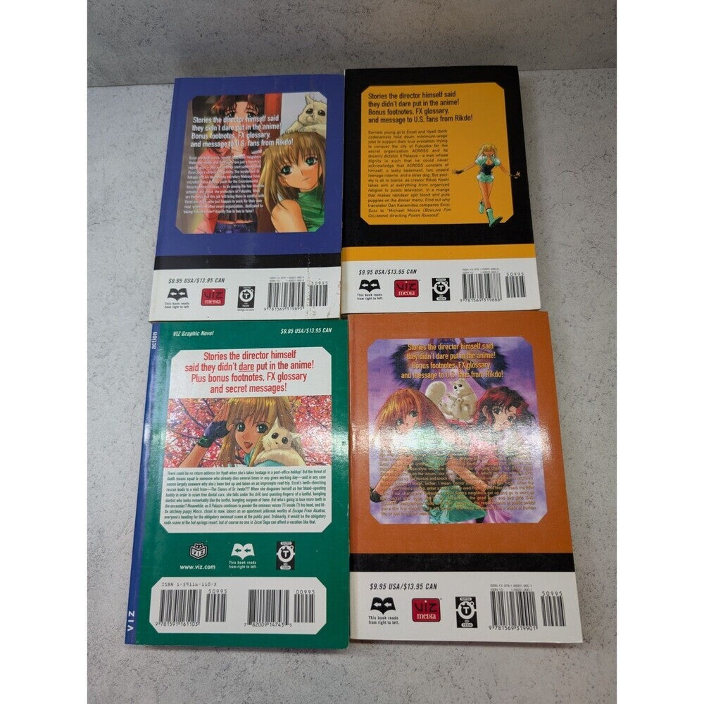 Excel Saga Manga Lot Vol 1 2 3 4 Complete Set Rikdo Koshi Viz Media Action