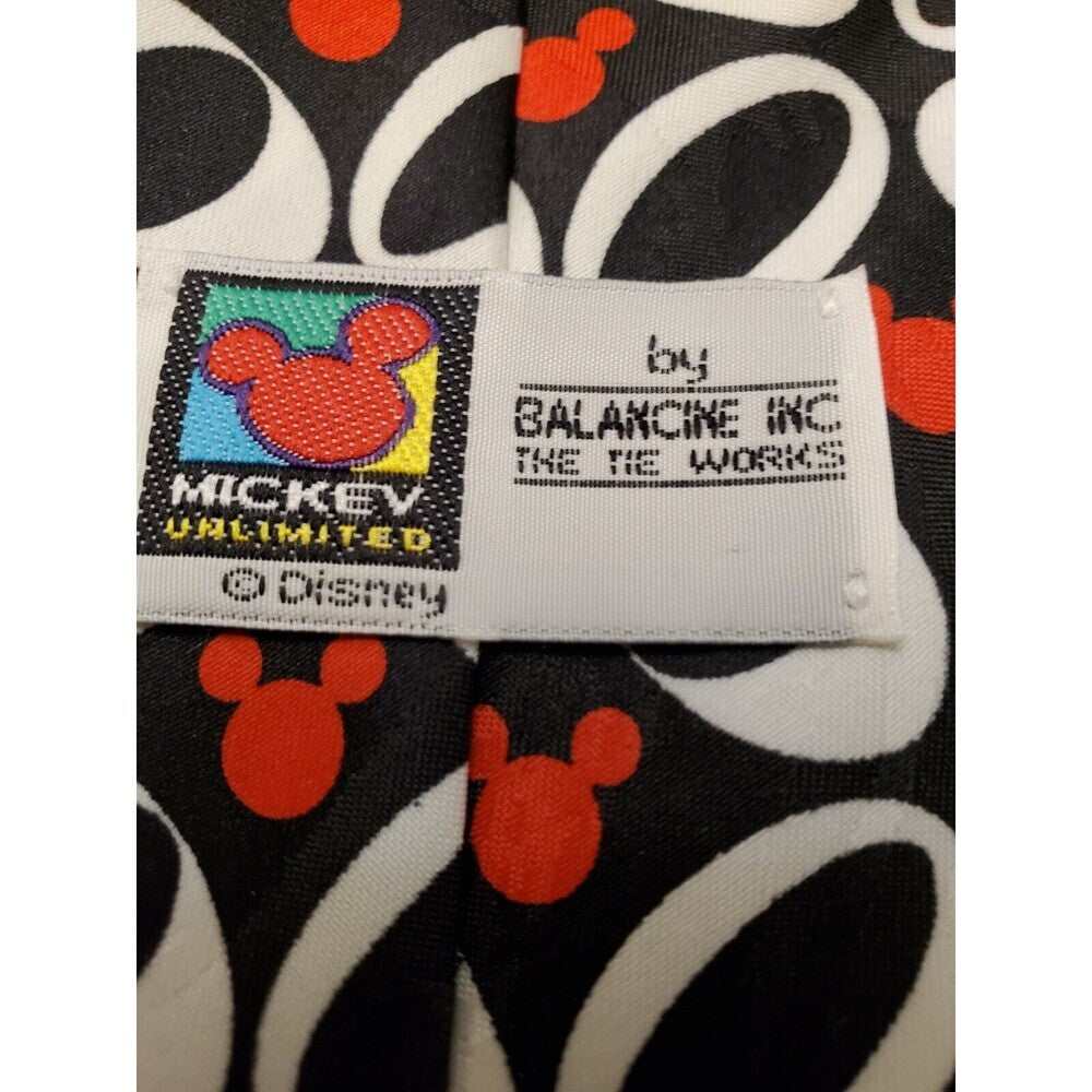 Vtg New w/out tag Disney Tie by Balancine Inc Black/White/Red