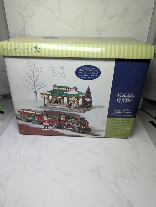 Vintage 2003 Dept 56 Home for the Holidays Express Train Set w Box Works No Snow
