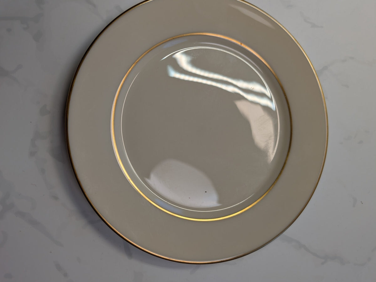 Lenox Hayworth Bread & Butter Plates Set of 4 Ivory Gold Trim 6.5 in USA