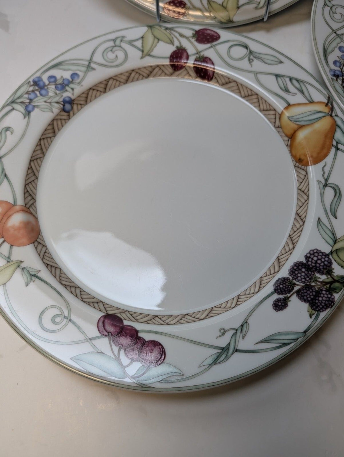 Dansk Umbrian Fruits Set of 4 Dinner Plates 10 7/8 Inch Portugal