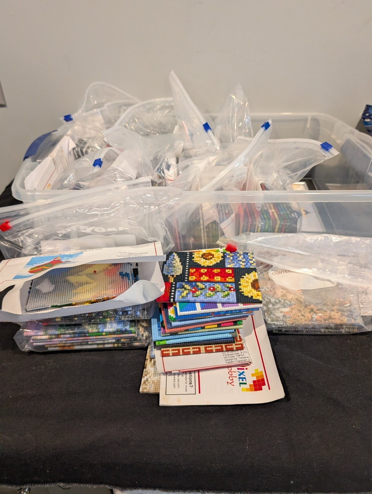 PixelHobby Huge Destash Lot Completed & In Progress Baseplates Patterns 50+ Pcs