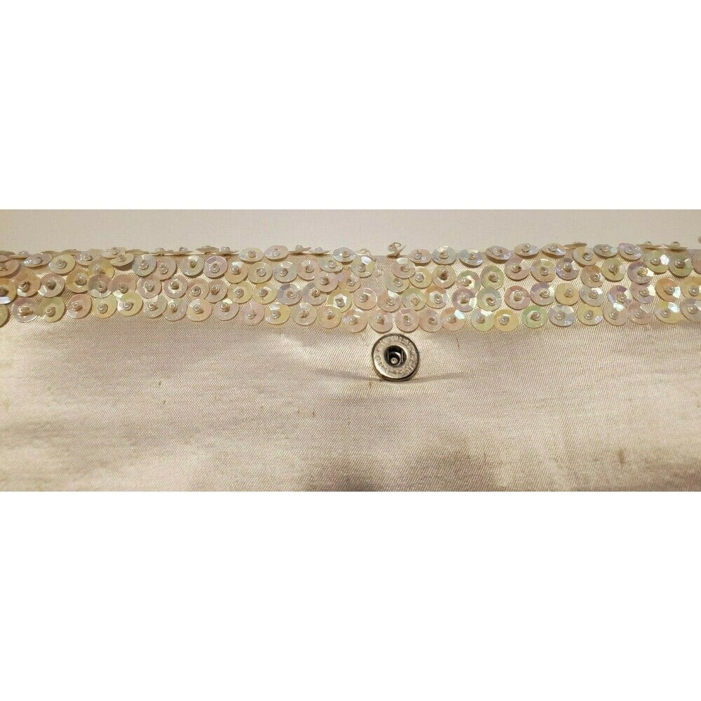 Vintage Hand Beaded White Evening Clutch/Purse - As Is