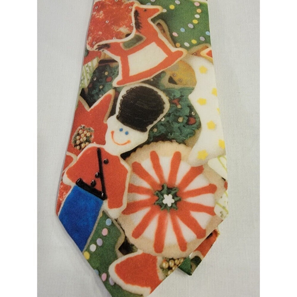 Vintage 1998 Ralph Marlin Christmas Cookies Men's Tie