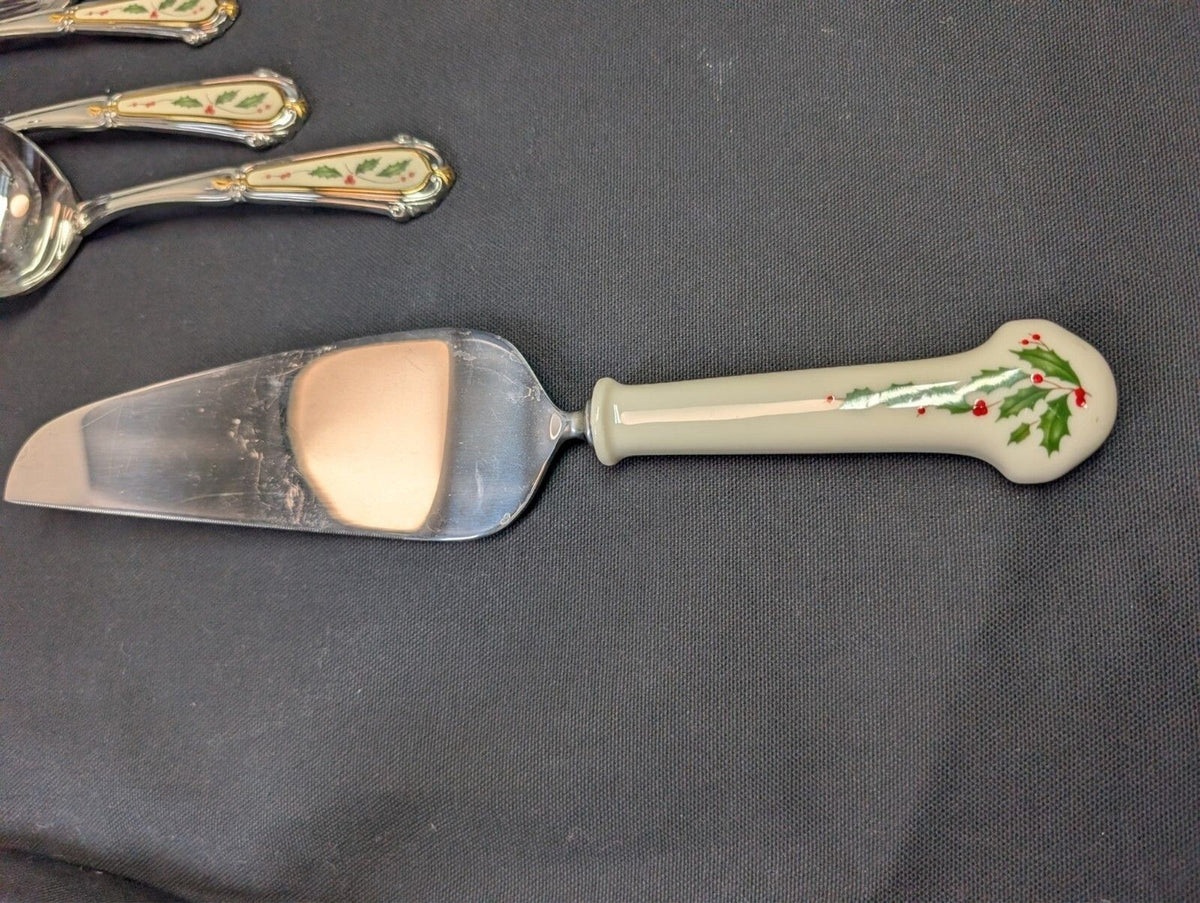 New Vintage LENOX HOLIDAY Kirk Stieff Collection Hostess Flatware Set