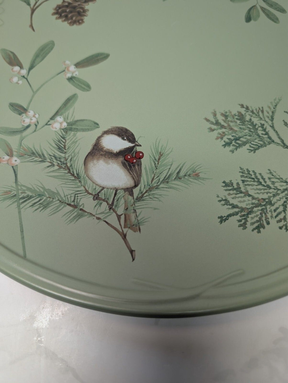 Pfaltzgraff Winterwood 16" Oval Serving Platter Chickadee Holiday Stoneware
