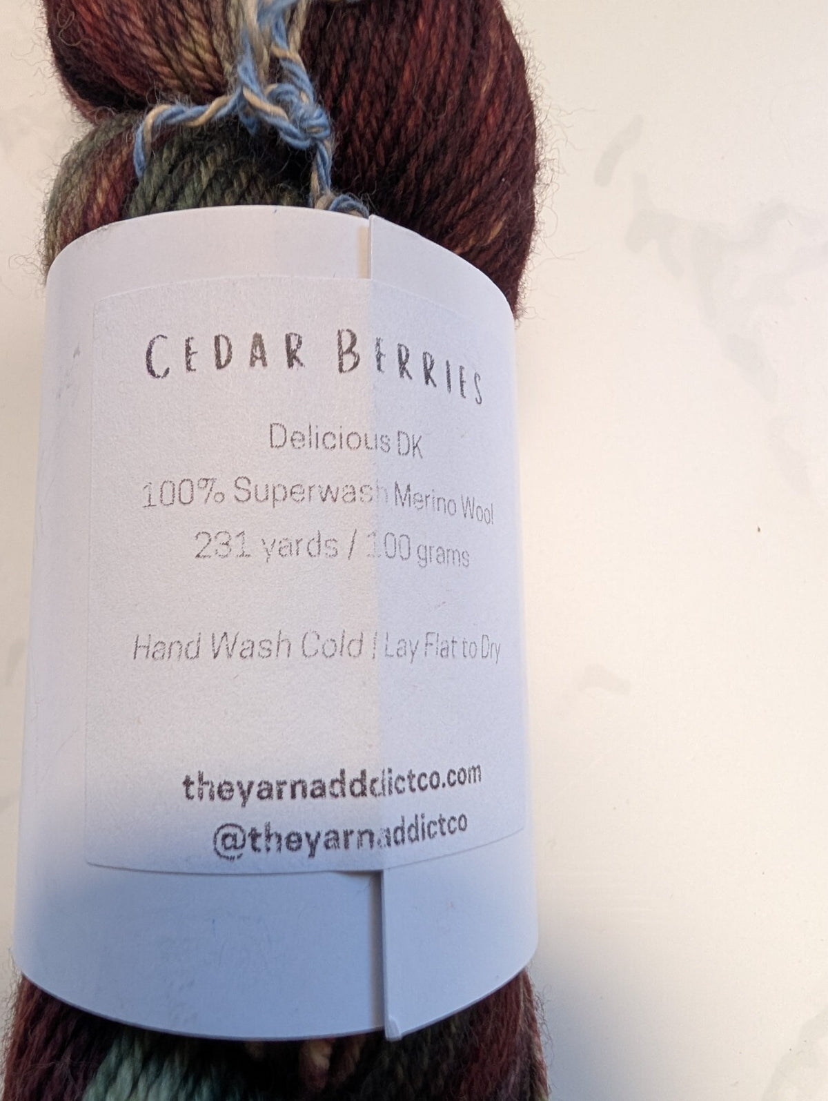 2 Skeins Indie Hand Dyed DK Yarn Merino Wool The Frog Prince Cedar Berries 200g