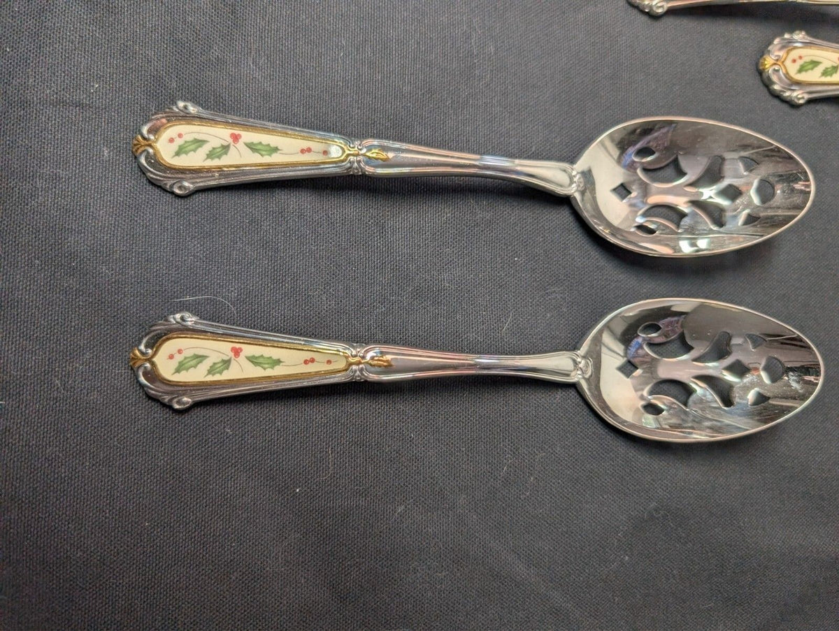 New Vintage LENOX HOLIDAY Kirk Stieff Collection Hostess Flatware Set