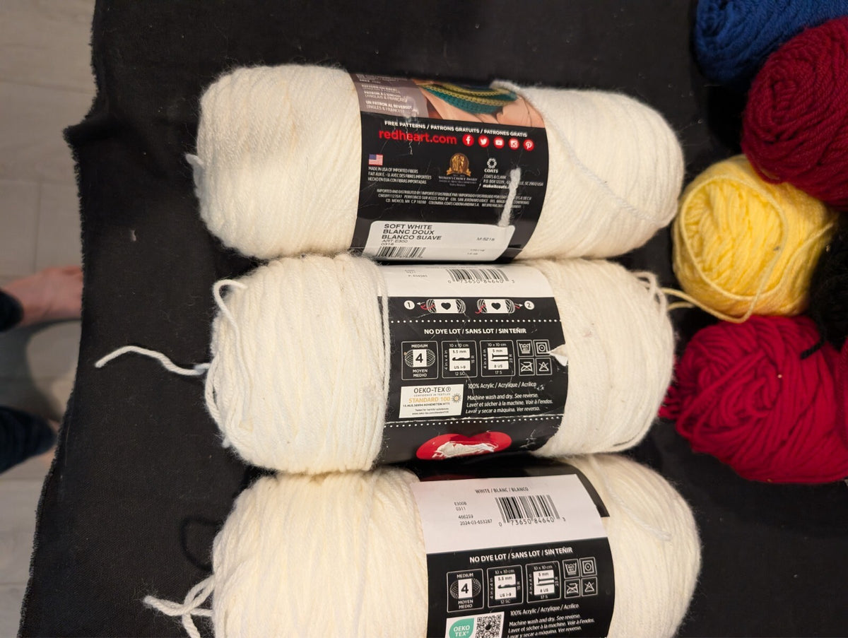 Red Heart Super Saver Yarn Lot 11 Skeins 7 oz 100% Acrylic Assorted Colors