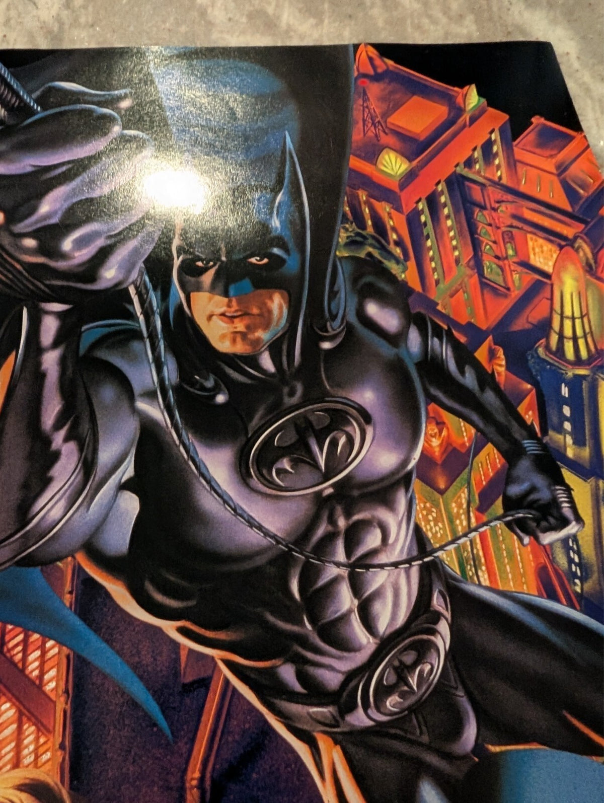 1997 Batman & Robin Movie Promo Poster Frito Lay Wal-Mart DC Comics George Cloon
