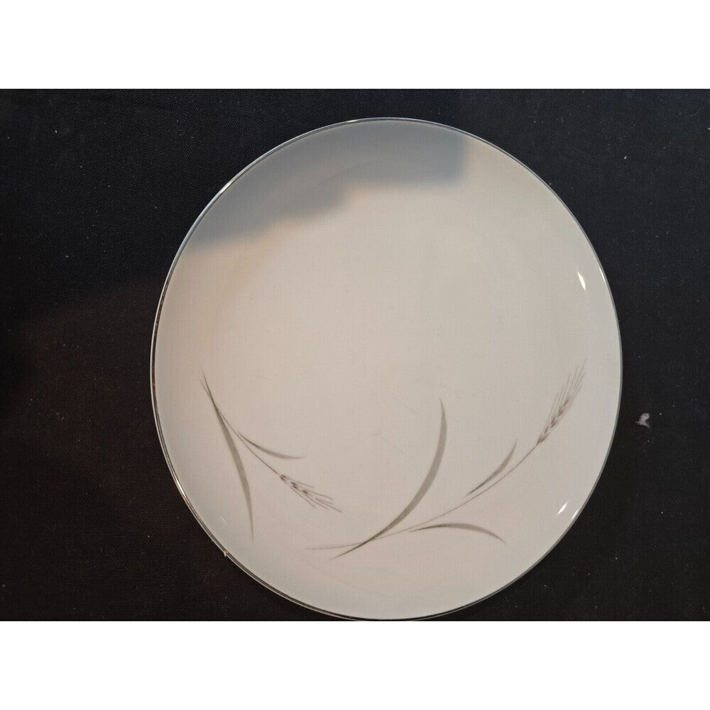Set of 4  Mikasa Aries 8262 Dinner Plates - Wheat W/Green & Gray Stalk