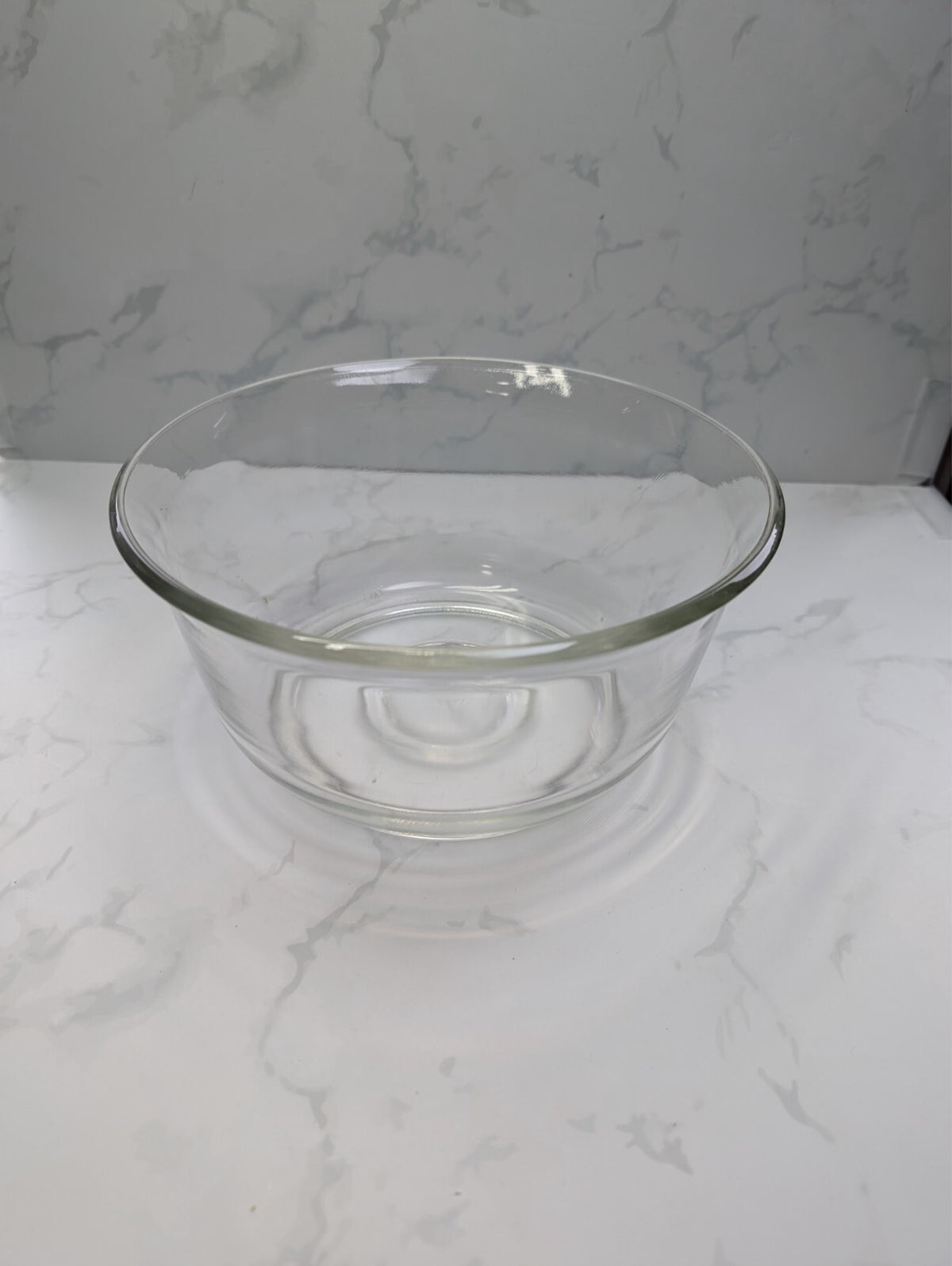 General Electric 13M12 Vintage Large 9.5" Clear Glass Mixing Bowl Ribbed Base