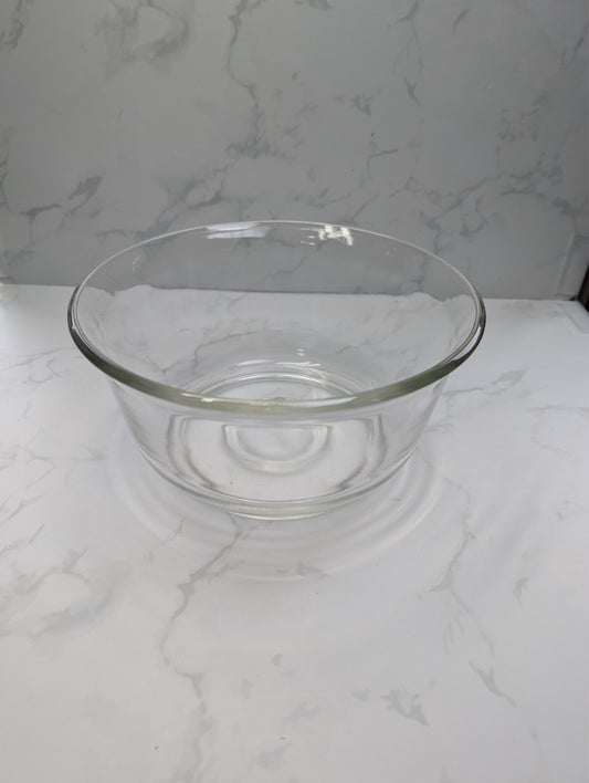 General Electric 13M12 Vintage Large 9.5" Clear Glass Mixing Bowl Ribbed Base