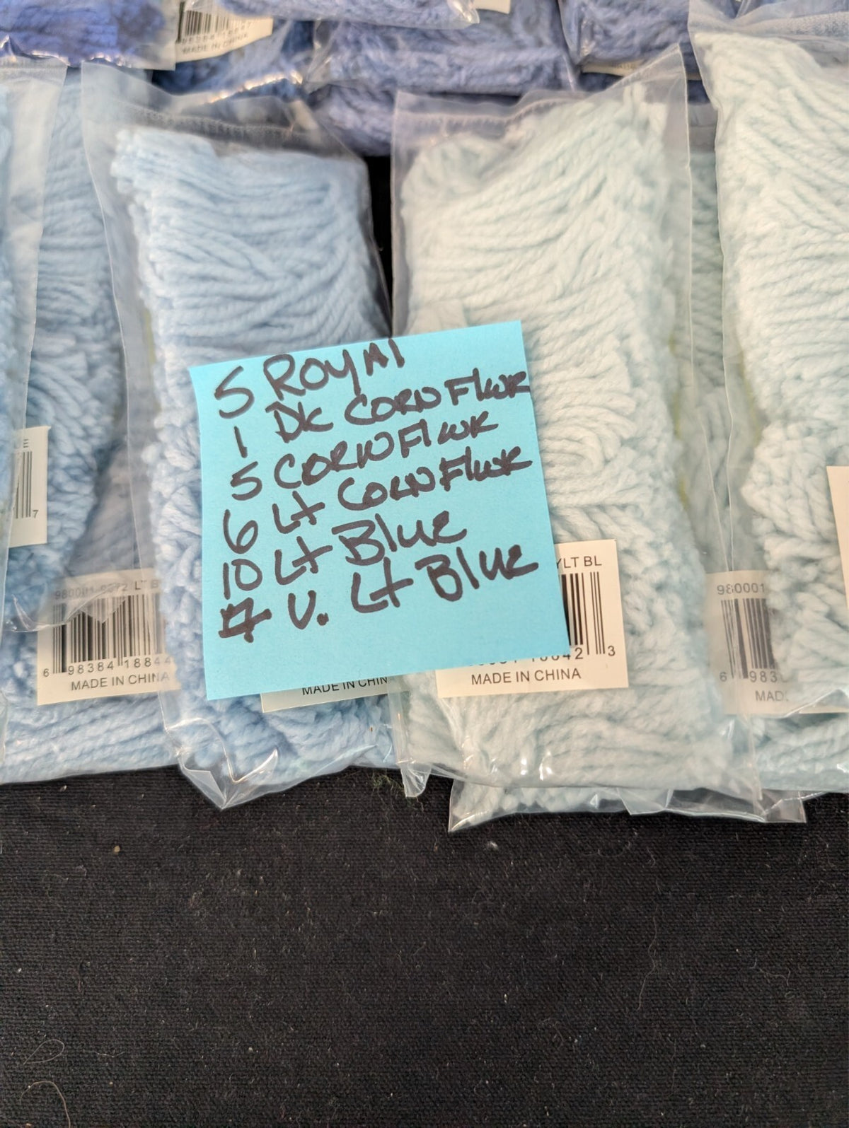 31 Packs Sunrise Latch Hook Rug Yarn Blue Spectrum Pre-Cut Acrylic Gradients