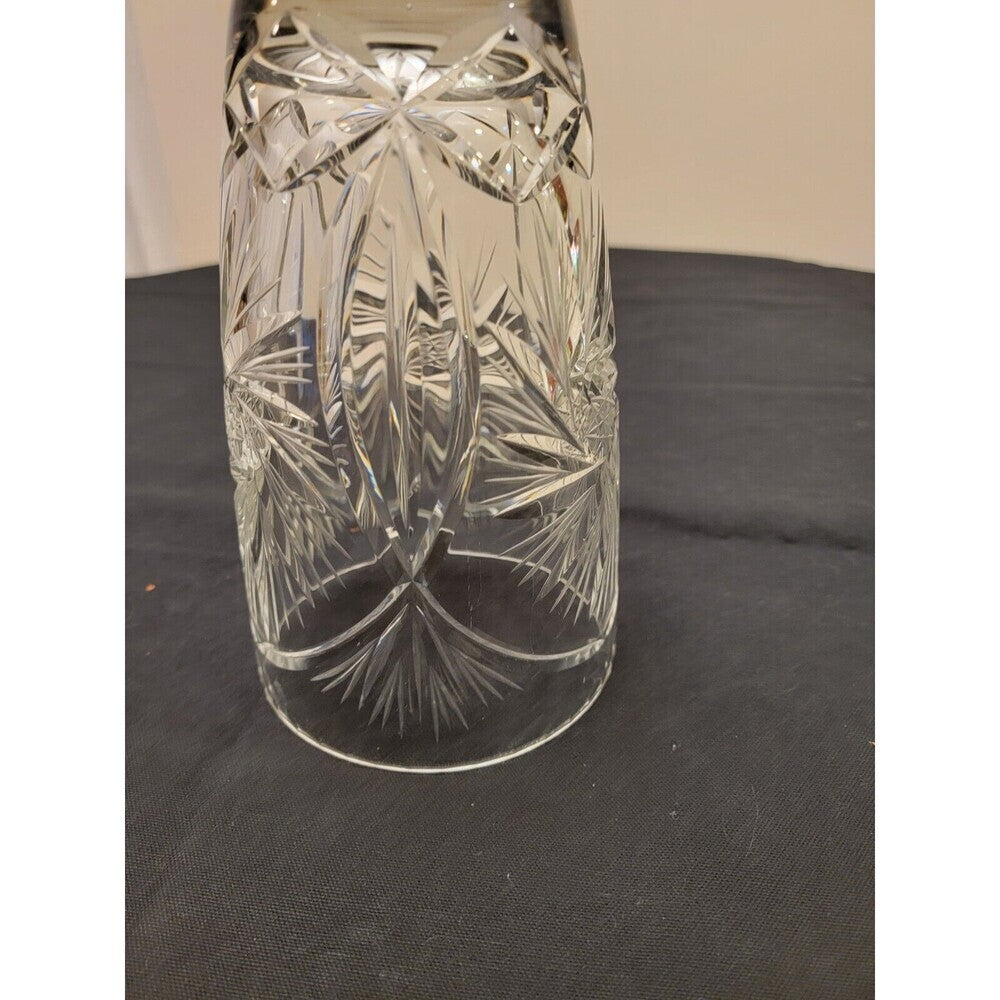 American Brilliant Hobstar/Pinwheel Cut Crystal/Glass Vase, ~1880-1900