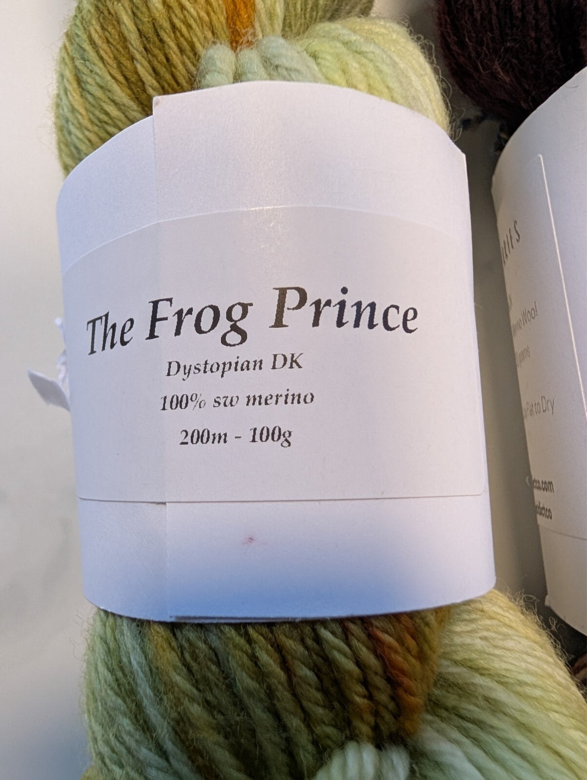 2 Skeins Indie Hand Dyed DK Yarn Merino Wool The Frog Prince Cedar Berries 200g