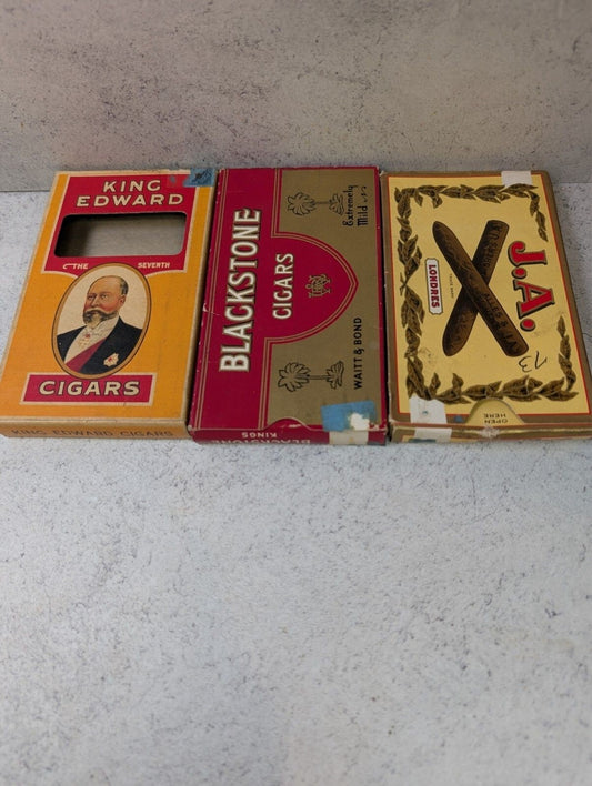 Vintage Cigar Box Sleeves Lot Blackstone King Edward JA Londres Labels