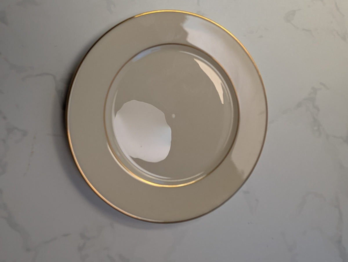Lenox Hayworth Bread & Butter Plates Set of 4 Ivory Gold Trim 6.5 in USA