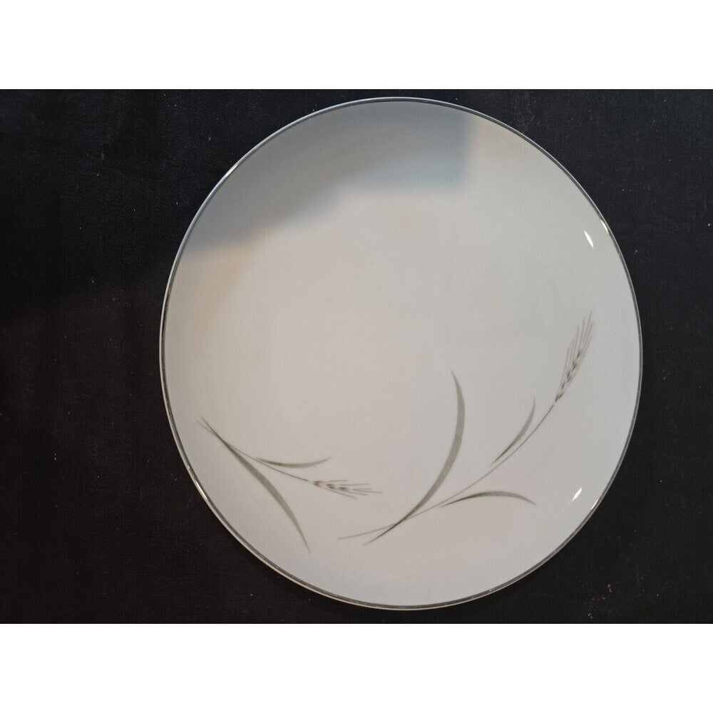Set of 4  Mikasa Aries 8262 Dinner Plates - Wheat W/Green & Gray Stalk