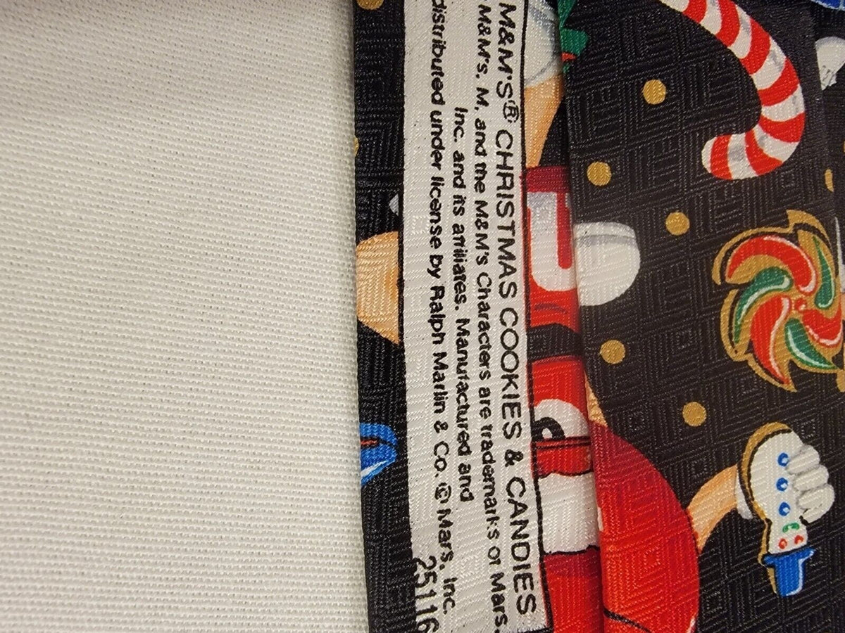 Vintage Ralph Marlin  M&M Christmas Cookies And Candies Men's Tie NWT