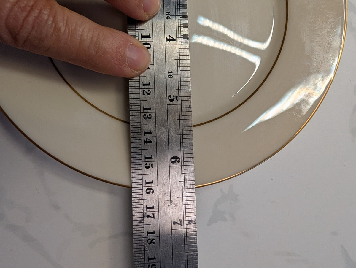 Lenox Hayworth Bread & Butter Plates Set of 4 Ivory Gold Trim 6.5 in USA