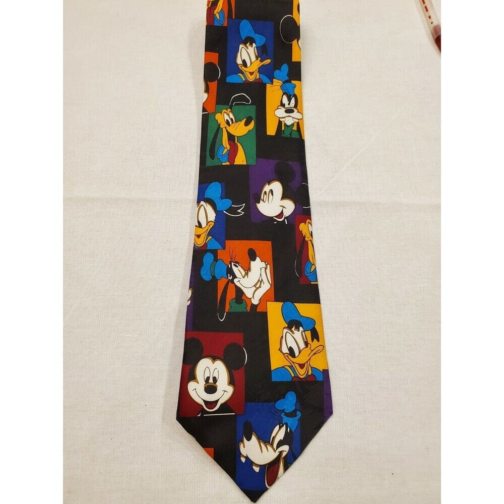 Vintage Disney Mickey Mouse, Donald Duck, Goofy, Pluto Tie NWT