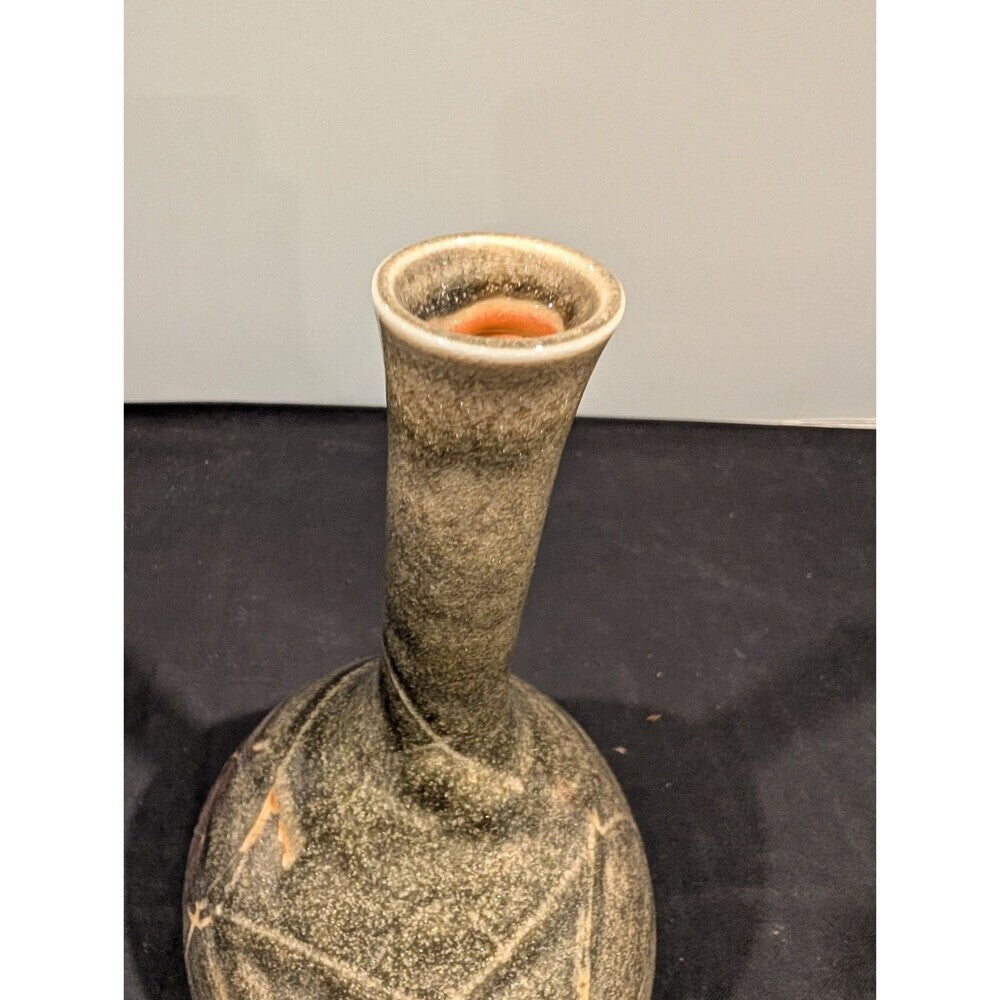 Suzanne Hill Studio Pottery Vase Shino Porcelain Signed 12” Concord MA