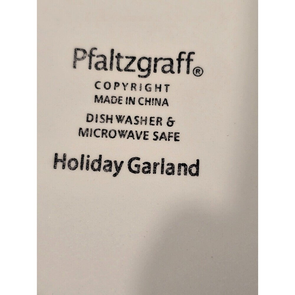 Pfaltzgraff Holiday Garland Christmas Serving Bowl – 7.5" x 3" – Holly
