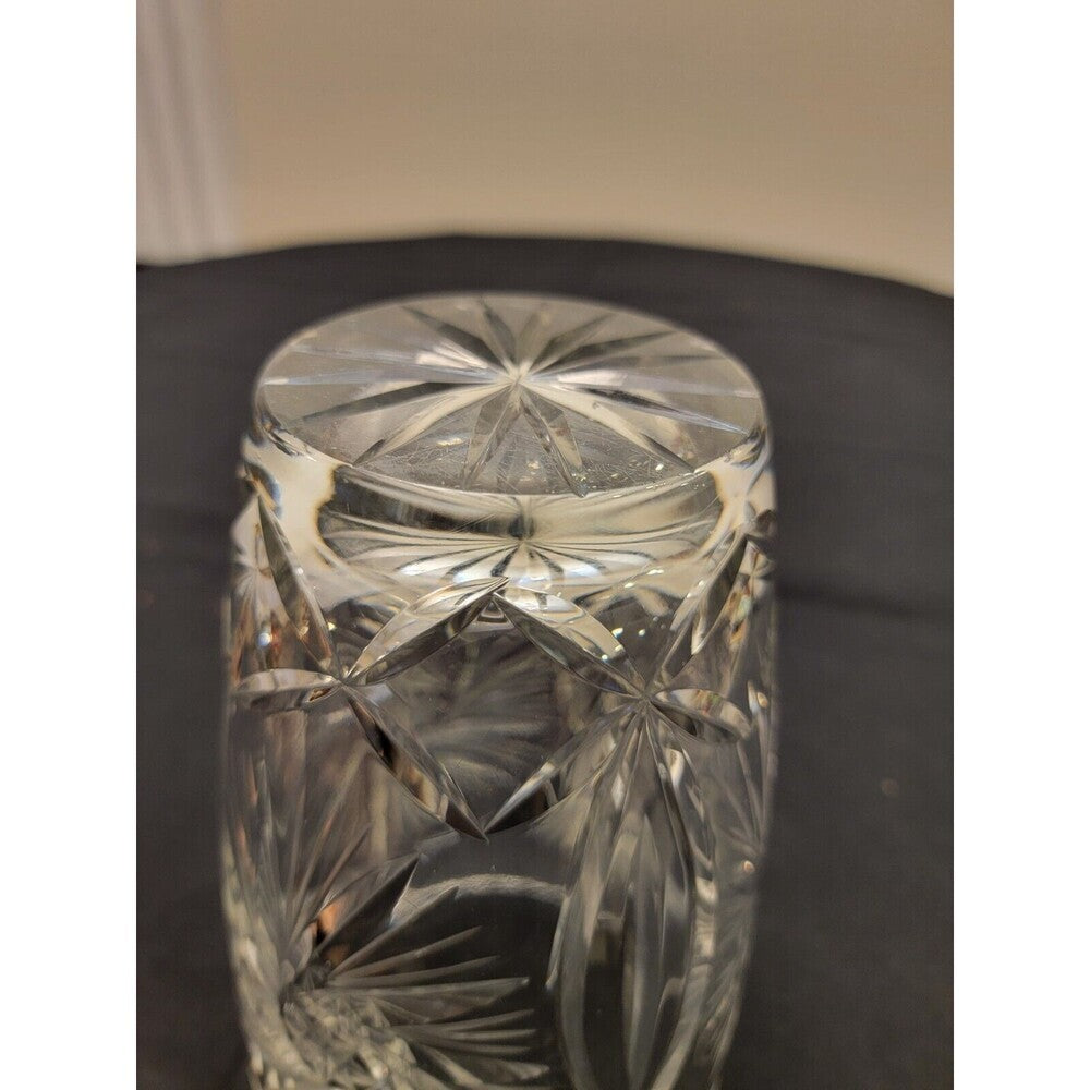 American Brilliant Hobstar/Pinwheel Cut Crystal/Glass Vase, ~1880-1900
