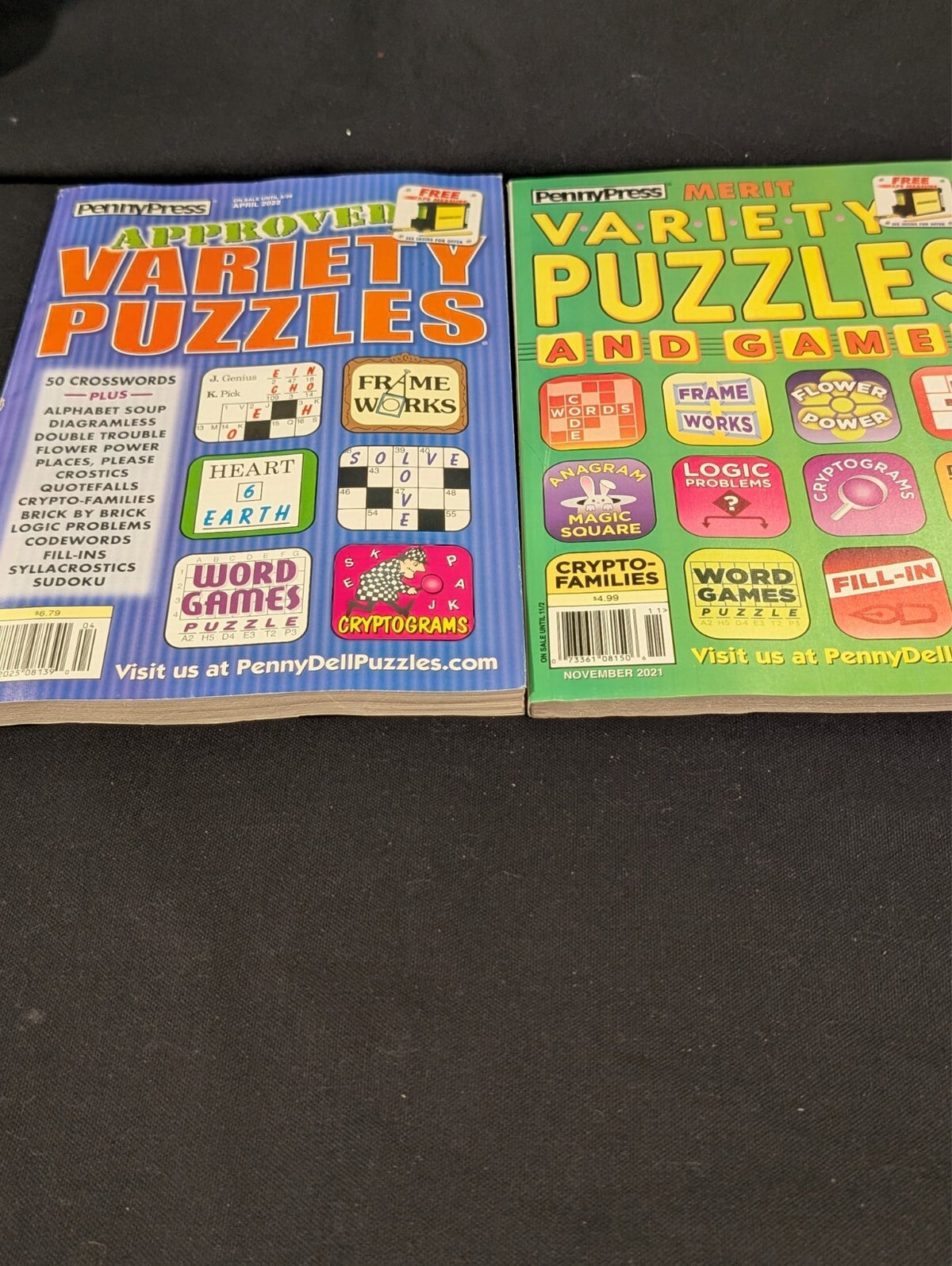 Lot of 8 Penny Press Variety Puzzle Books 2021-2022 New Unused