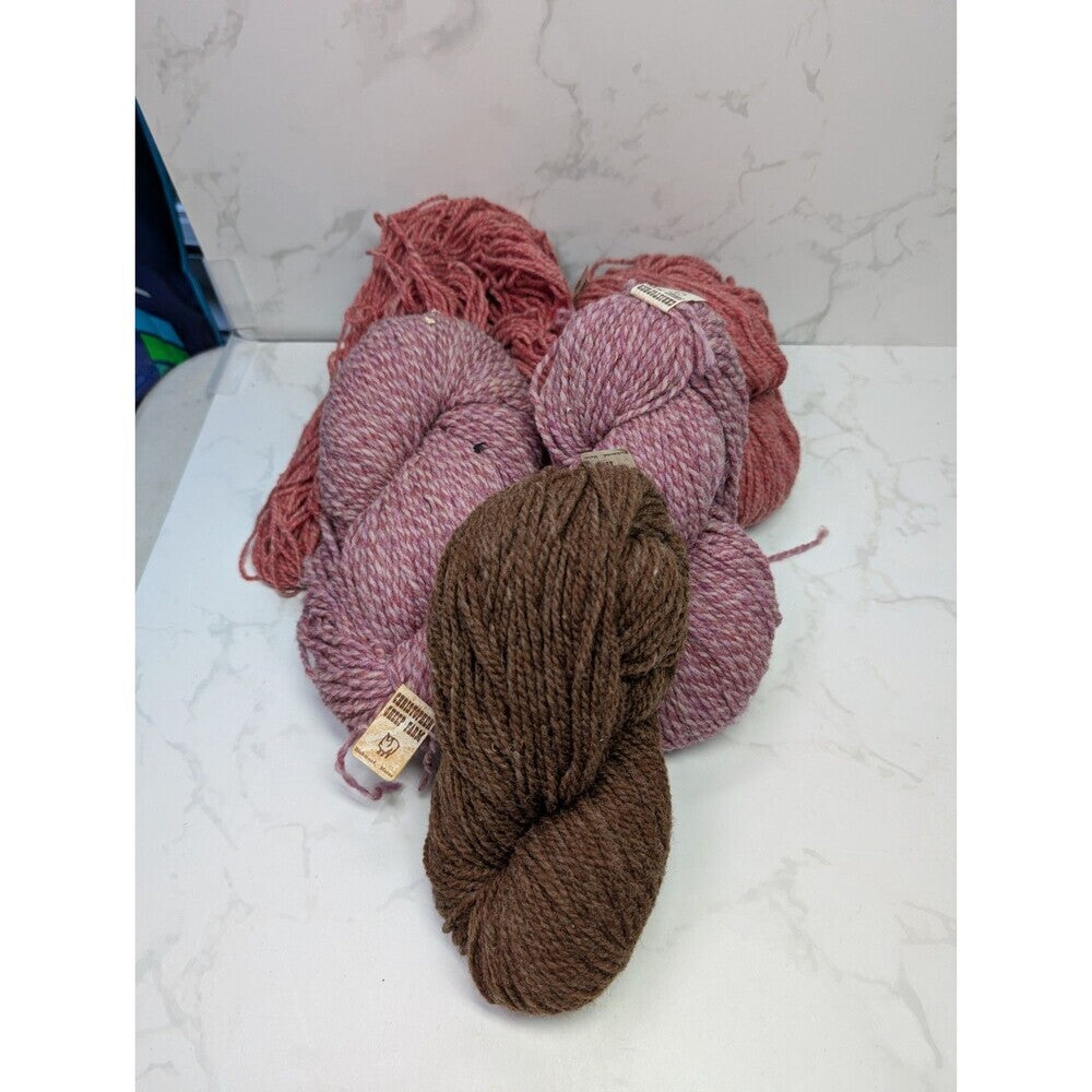 Christopher Sheep Farm Wool Yarn Lot 5 Skeins Richmond Maine Handspun