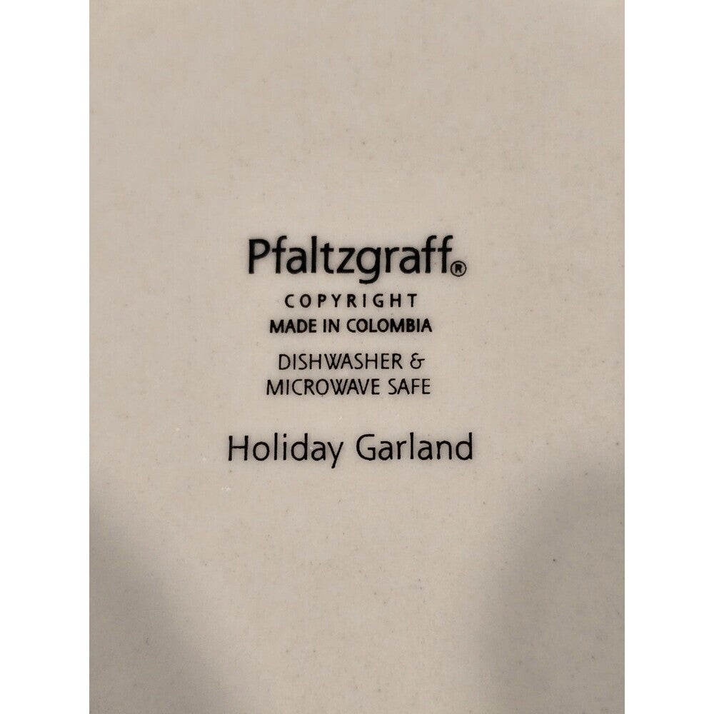 Pfaltzgraff Holiday Garland Christmas Salad Plate – 8" Holly & Ornaments