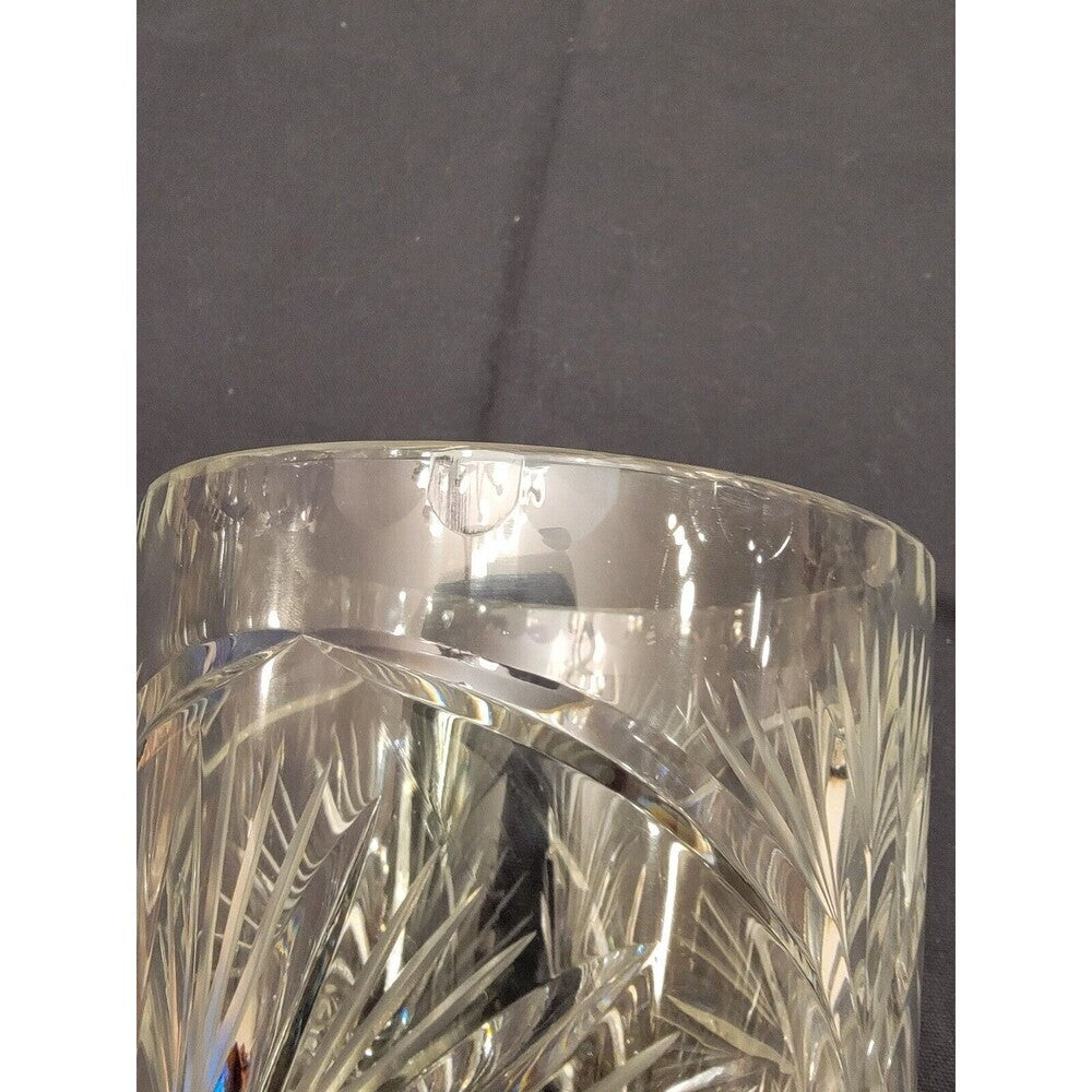 American Brilliant Hobstar/Pinwheel Cut Crystal/Glass Vase, ~1880-1900