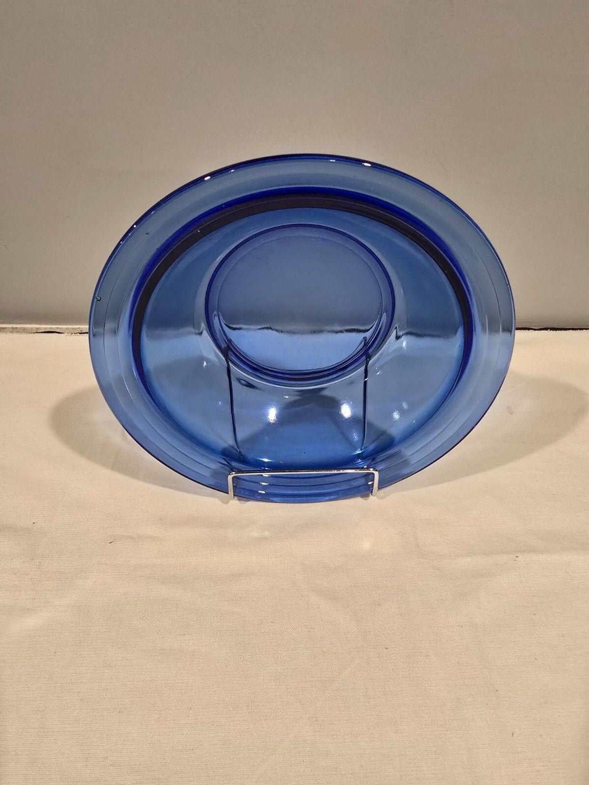 Hazel Atlas Moderntone Cobalt Large Mixing Bowl – Depression Glass – Vtg 1930s