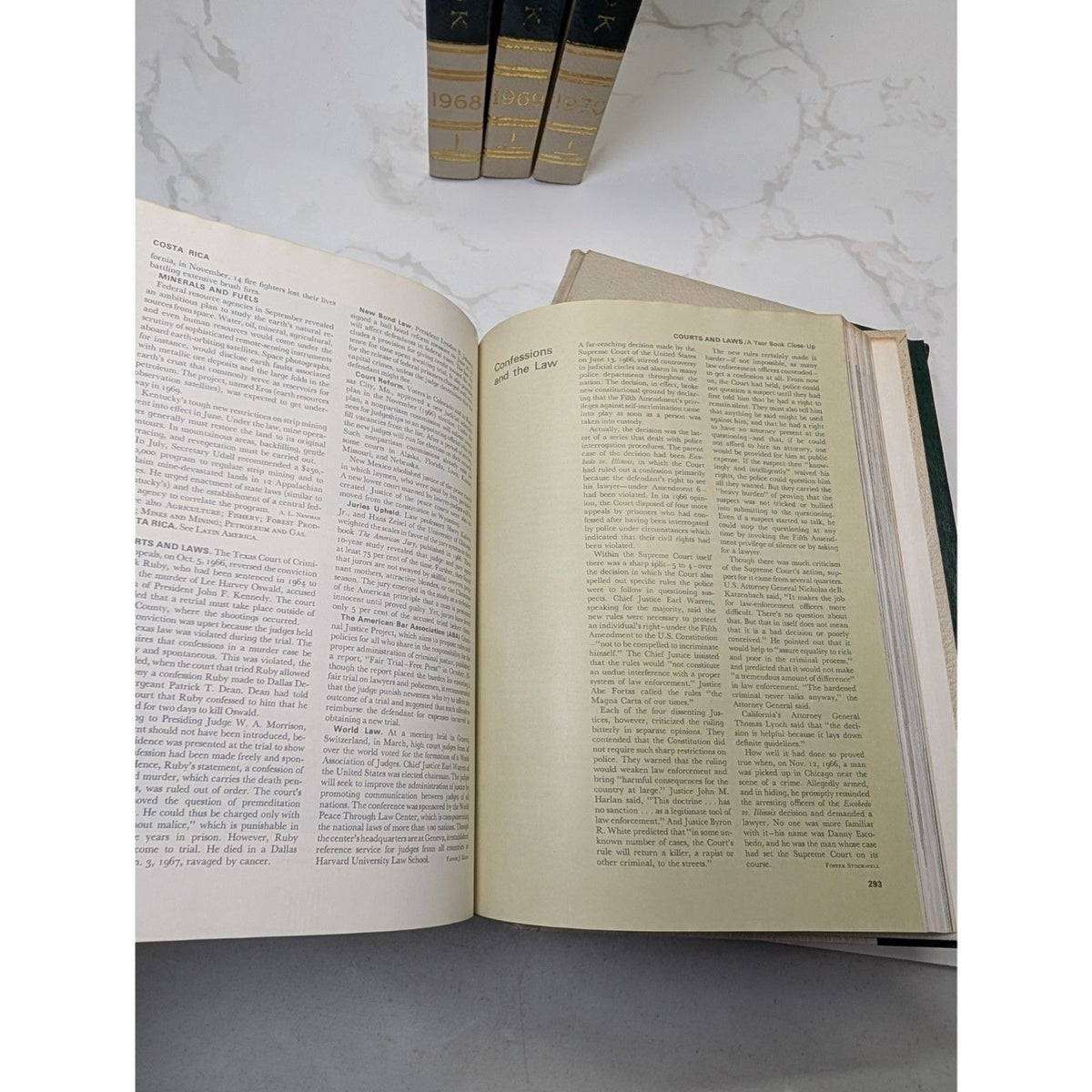 The World Book Encyclopedia Year Book Set 1965–1970 Vietnam Era 6 Volumes HC