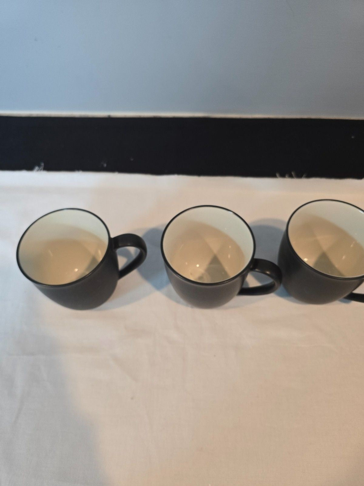 Set of 7 Noritake Stoneware Colorwave Graphite 12 Oz Coffee Mugs #8034 Pattern