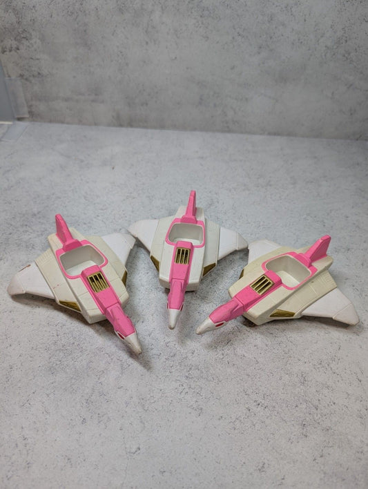 1995 Bandai Mighty Morphin Power Rangers Pink Crane Ninjazord – Lot of 3 – Parts