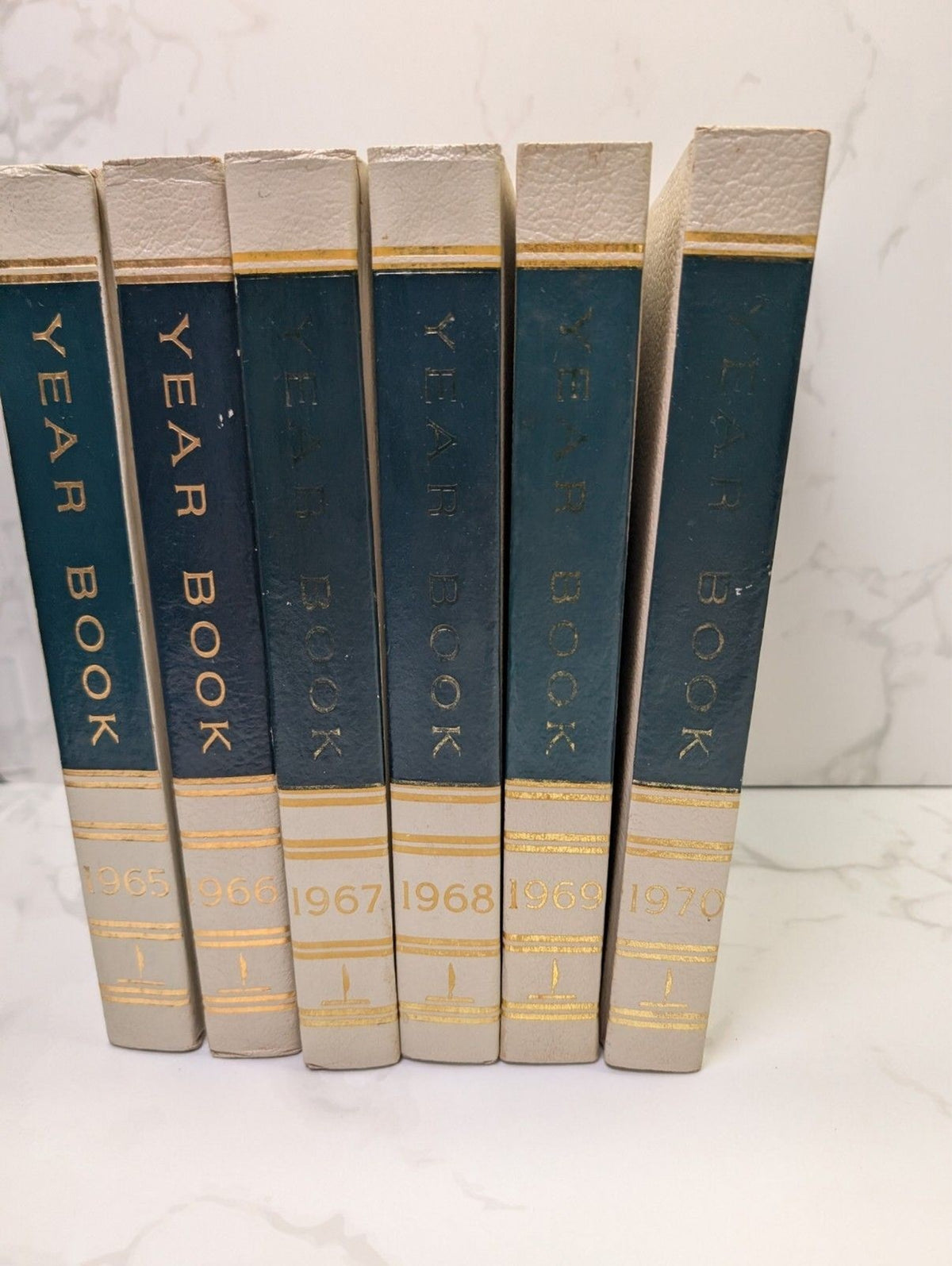 The World Book Encyclopedia Year Book Set 1965–1970 Vietnam Era 6 Volumes HC