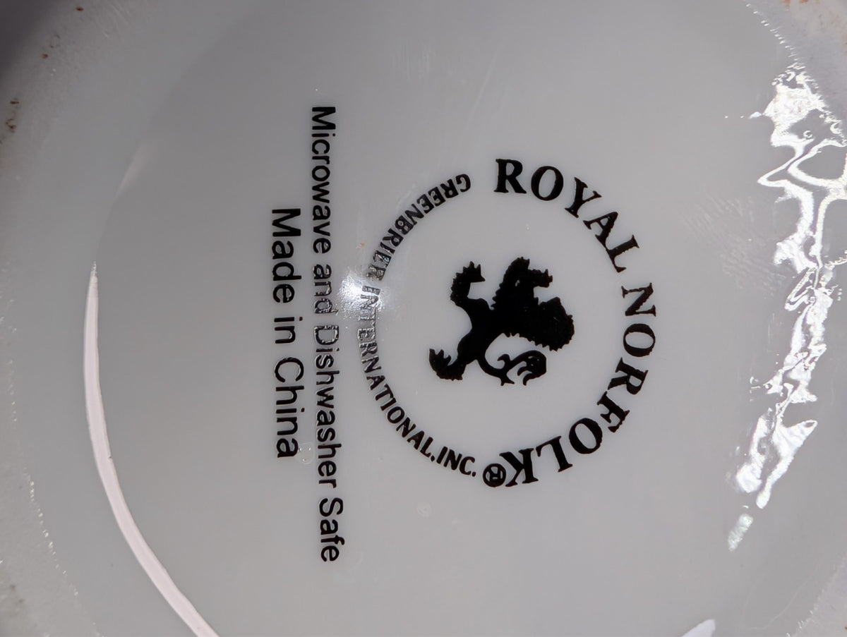 Royal Norfolk Bee Floral Cereal Bowls Set of 4 New Yellow Flowers 5.5"