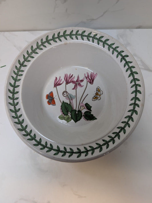 Vintage Portmeirion Botanic Garden 6.5" Rimmed Cereal Bowl Cyclamen