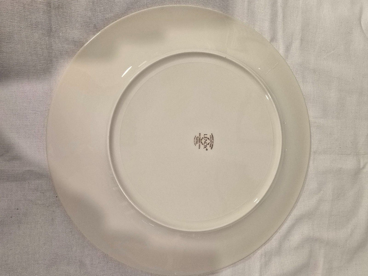 Lenox Southern Vista Dinner Plates 10 7/8" Set of 2 Floral Blue Gold Trim