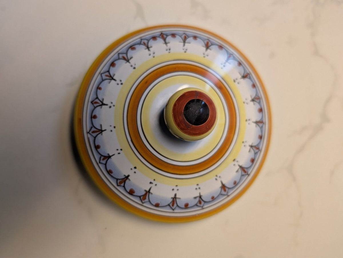 L'Antica Deruta Bellezza Farina Flour Canister w Lid Italian Majolica 10"